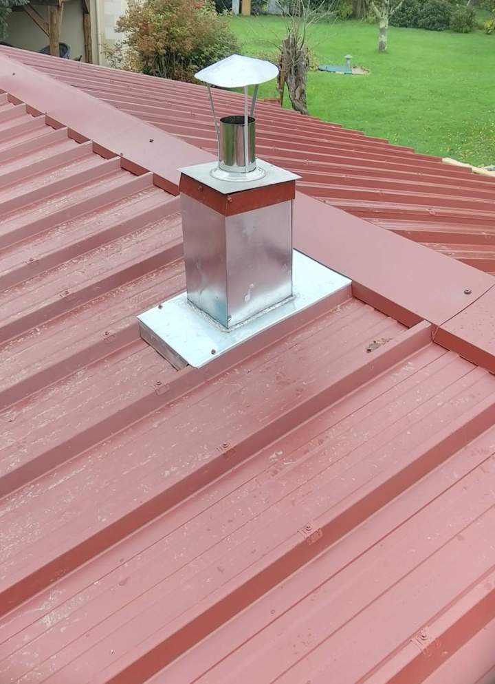 bac acier cheminée